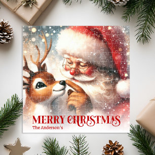 Weihnachtsmann und Rudolph personalisiertes Weihna