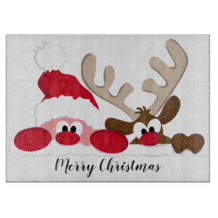 Weihnachtsmann und Rudolph Schneidebrett