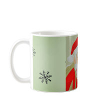 Weihnachtsmann und Schneeflocken