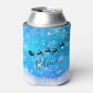 Weihnachtsmann und sein fliegender Rentier - Glaub Dosenkühler