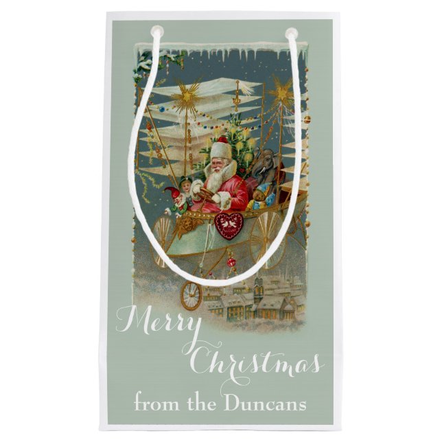 Weihnachtsmann und seine Phantastische Fliegmaschi Kleine Geschenktüte (Vorderseite)