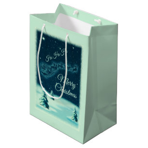 Weihnachtsmann und seine Rentiere Weihnachtsabend Mittlere Geschenktüte