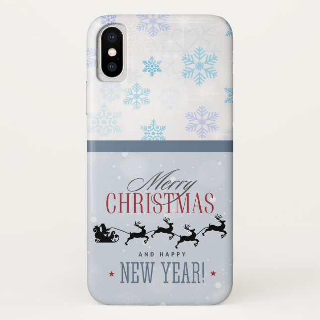 Weihnachtsmann und seine Silhouette "Flying Rentie Case-Mate iPhone Hülle (Rückseite)