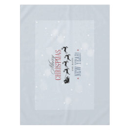 Weihnachtsmann und seine Silhouette "Flying Rentie Tischdecke