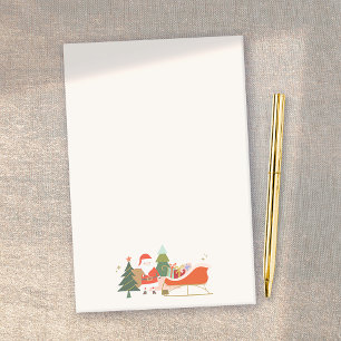 Weihnachtsmann und Sleigh Weihnachten Post-it Klebezettel
