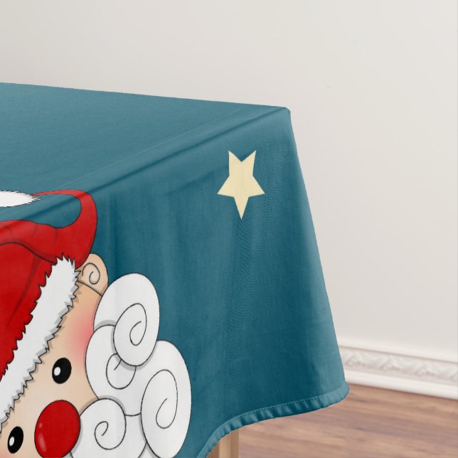 Weihnachtsmann und Stern Tischdecke (Beispiel)
