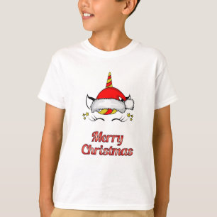 Weihnachtsmann Unicorn Weihnachten Geek Funny Gift T-Shirt