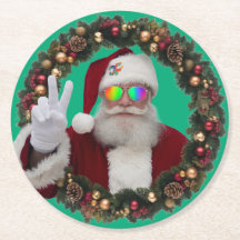 Weihnachtsmann-Untersetzer Frieden