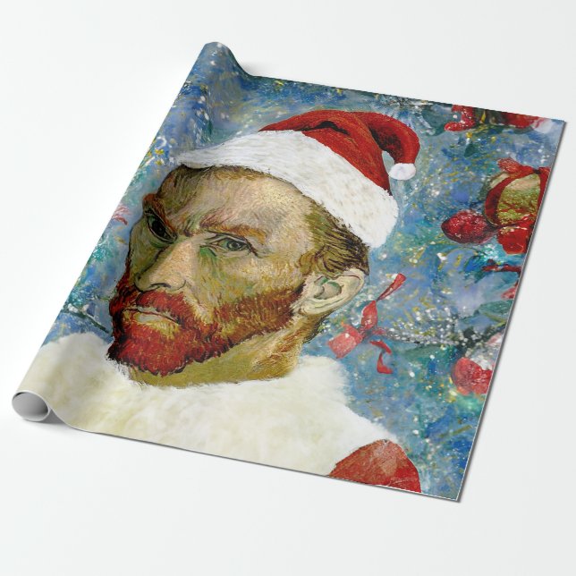 Weihnachtsmann, Van Gogh Geschenkpapier (Ungerollt)