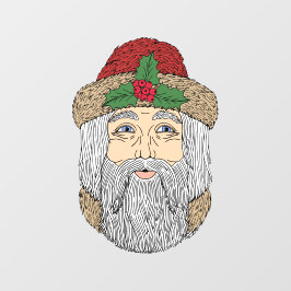 Weihnachtsmann/Vater Weihnachten Fensteraufkleber