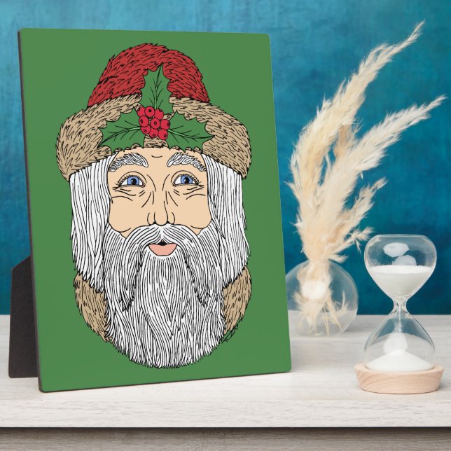 Weihnachtsmann/Vater Weihnachten Fotoplatte (Seite)