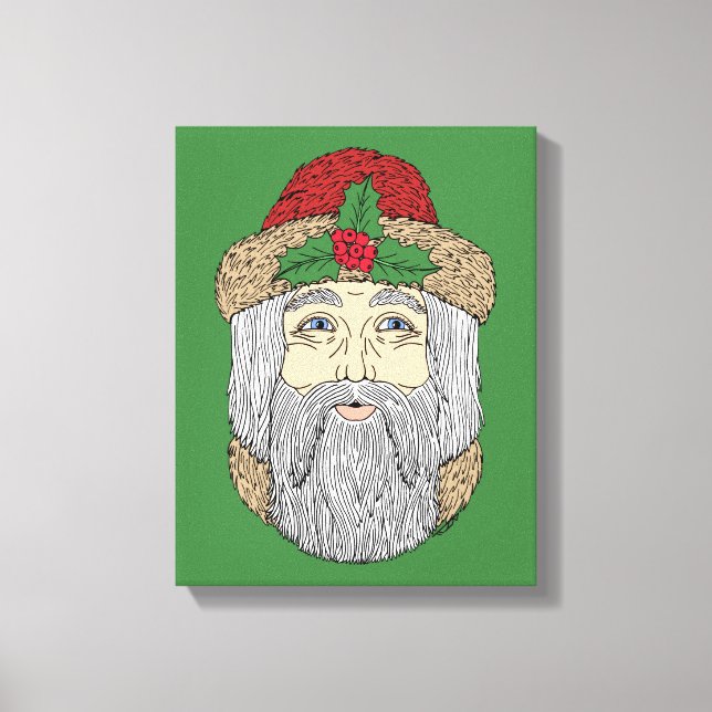 Weihnachtsmann/Vater Weihnachten Leinwanddruck (Vorderseite)
