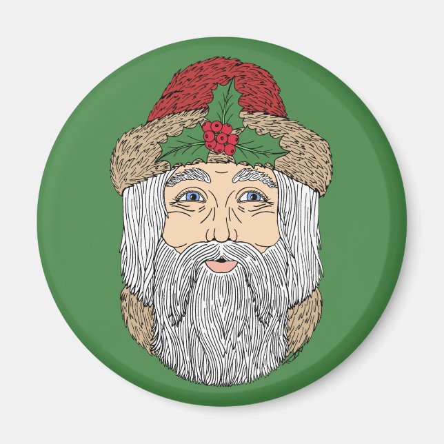 Weihnachtsmann/Vater Weihnachten Magnet (Vorne)
