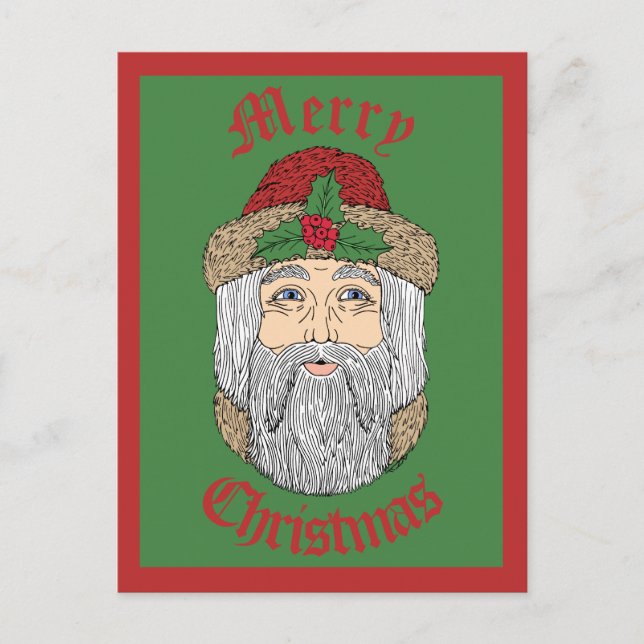 Weihnachtsmann/Vater Weihnachten Postkarte (Vorderseite)