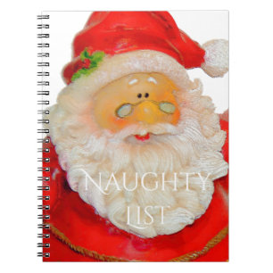 Weihnachtsmann-Vater-Weihnachtsfreche Liste Notizblock