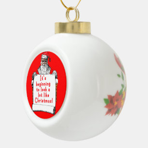 Weihnachtsmann-Verzierungs-Zinn oder Keramik Kugel-Ornament