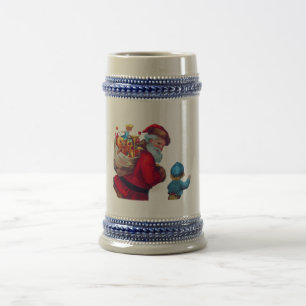 WEIHNACHTSMANN VINTAGE 2 BIERGLAS