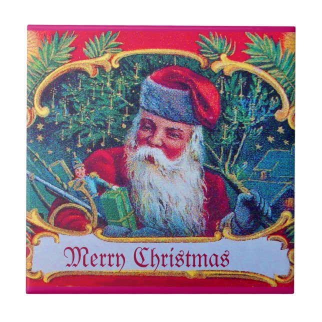 WEIHNACHTSMANN VINTAGE FLIESE (Vorderseite)