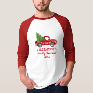 Weihnachtsmann Vintager LKW Personalisiert R T-Shirt
