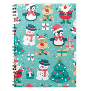Weihnachtsmann - Vintages Muster Notizblock