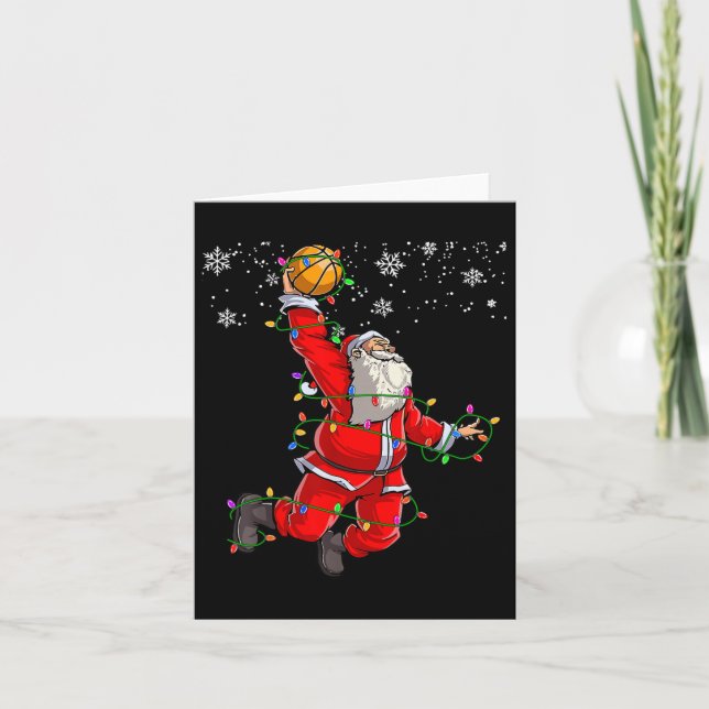 Weihnachtsmann Volleyball Pajama Xmas Mens Karte (Vorderseite)