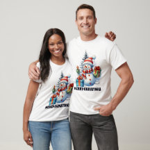 Weihnachtsmann Watercolor Snowman fügt Text unisex
