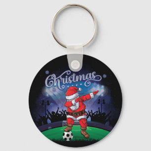 Weihnachtsmann Weihnachten Fußball Schlüsselanhänger