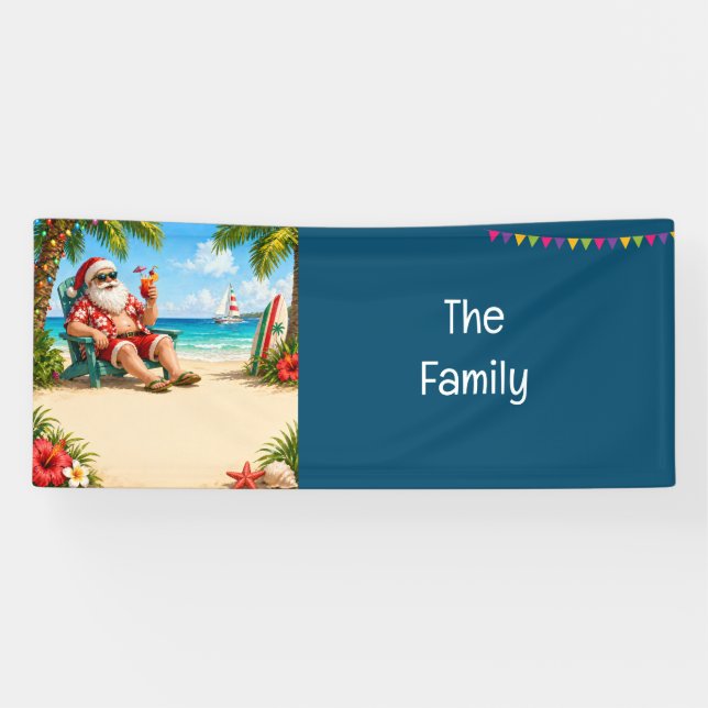 Weihnachtsmann Weihnachten im Juli Banner (Horizontal)