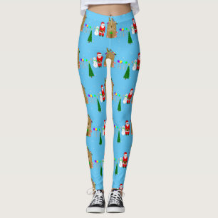 Weihnachtsmann Weihnachten Lebkuchenhäuschen Leggings