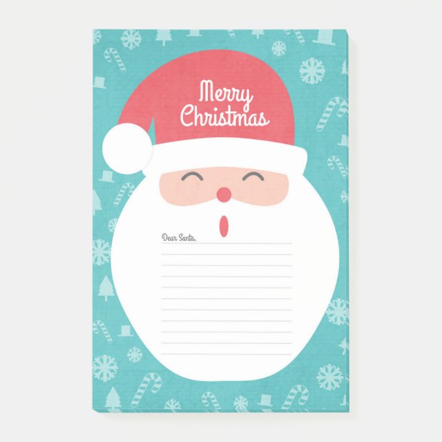 Weihnachtsmann Weihnachten Post-it Klebezettel (Vorderseite)