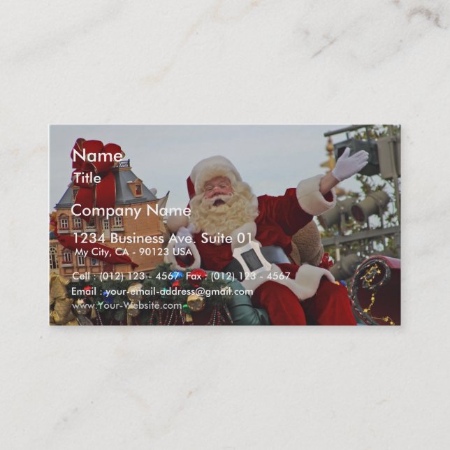Weihnachtsmann-Weihnachten Visitenkarte (Vorderseite)