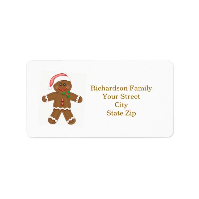 Weihnachtsmann Weihnachtsanschrift Adressaufkleber (Vorne)