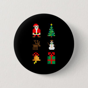 Weihnachtsmann Weihnachtsbaum Hirsch Schneemann Gl Button