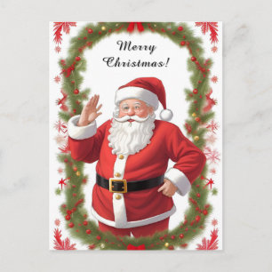 ❄️ Weihnachtsmann Weihnachtsbaum Moment 🎄 Festlic Postkarte
