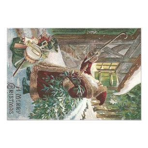 Weihnachtsmann Weihnachtsbaum Sack Spielzeug Cotta Fotodruck