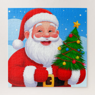 Weihnachtsmann-Weihnachtsbaum-Szene für festliche