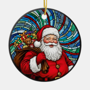 Weihnachtsmann-Weihnachtsbaumanhänger Keramik Ornament