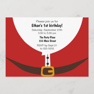 Weihnachtsmann-Weihnachtsgeburtstags-Party Einladung