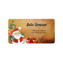 Weihnachtsmann, Weihnachtsgeschenke Adressaufkleber