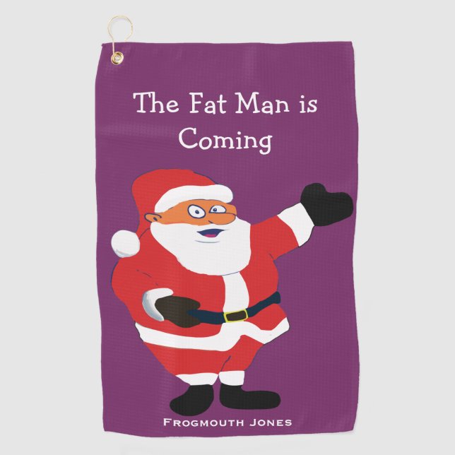 Weihnachtsmann Weihnachtsmann Büro Humor Witziger  Golfhandtuch (Vorderseite)