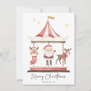 Weihnachtsmann Weihnachtsmann Karousel Feiertagskarte