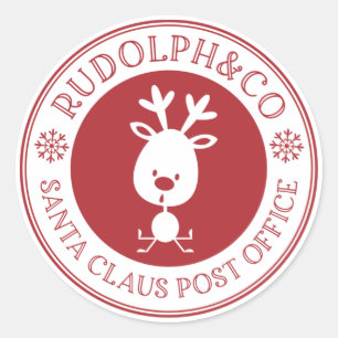 Weihnachtsmann-Weihnachtsmann-Post Runder Aufkleber
