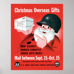 Weihnachtsmann - Weihnachtsüberseegeschenke Poster
