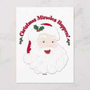 Weihnachtsmann Weihnachtswunder geschehen! Feiertagspostkarte
