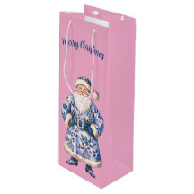 Weihnachtsmann-Weingeschenktasche
