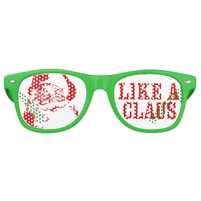Weihnachtsmann "WIE EIN CLAUS" Weihnachtsbrille Partybrille (Vorderseite)