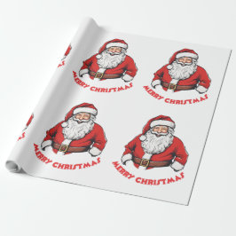 Weihnachtsmann wünscht frohe Weihnachtswrapping Pa Geschenkpapier