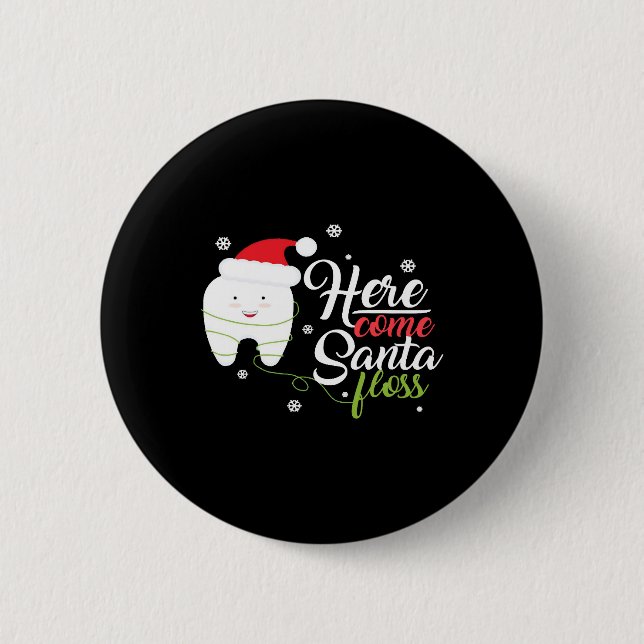 Weihnachtsmann-Zahnarzt Zahnarzt Zahnarzt Gi Button (Vorderseite)