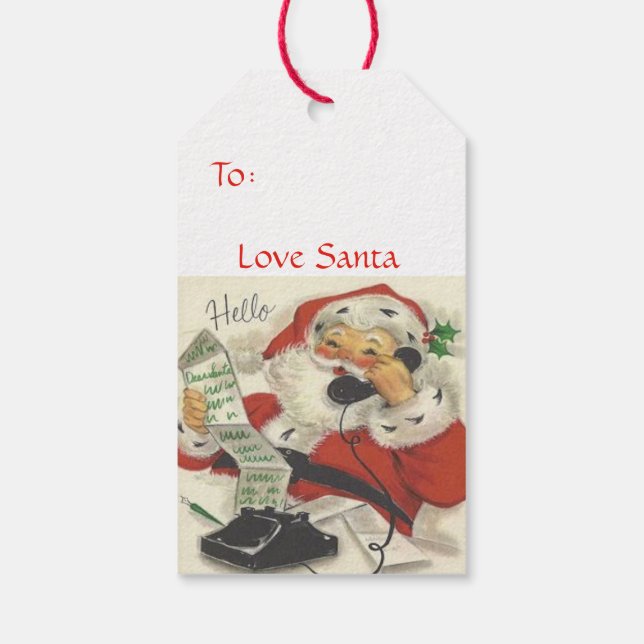 Weihnachtsmann zu: Von: Weihnachts-Geschenketikett Geschenkanhänger (Rückseite)