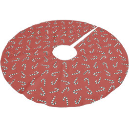 Weihnachtsmann-Zuckerstangen Roter Baumschürze Polyester Weihnachtsbaumdecke